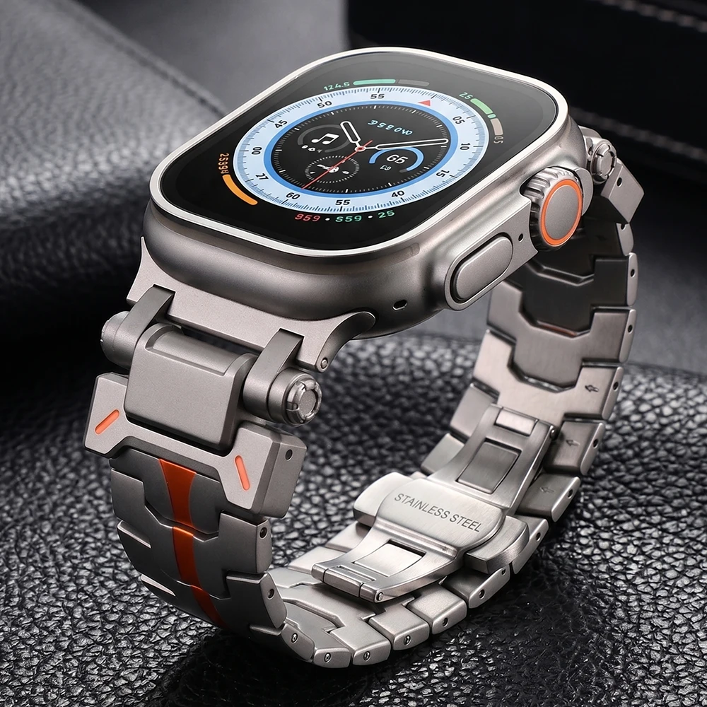 

Business Stainless Steel Metal Band for Apple Watch Ultra 3 49mm Luxury Strap for IWatch Series 11 10 46mm 9 8 7 45mm 6 SE 44mm