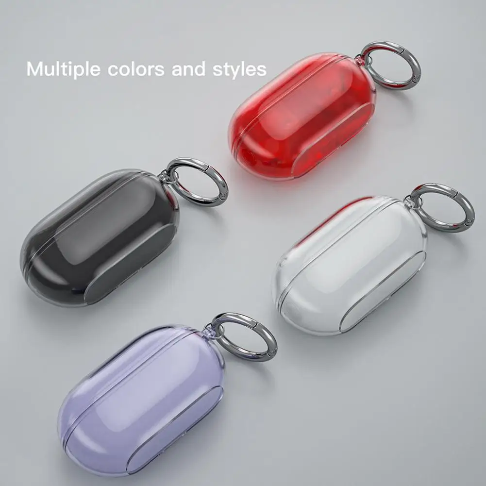 For Solo Buds Transparent Protective Case With Keyring TPU Material 360° All-round Protection Scratch Resistant Case