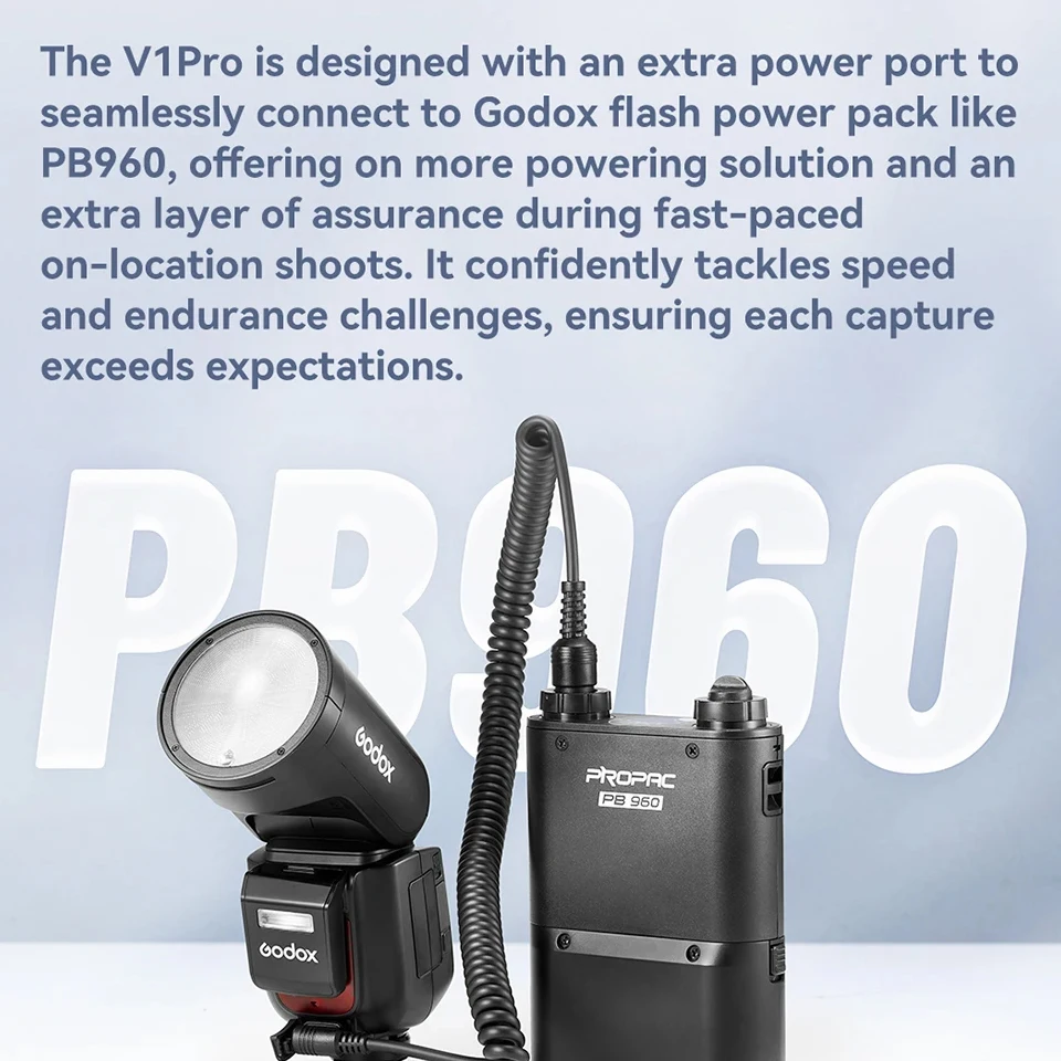 Godox V1 Pro TTL Li-ion Round Head Camera Flash HSS Wireless Transmission and Reception for Canon Nikon Sony Fuji Olympus