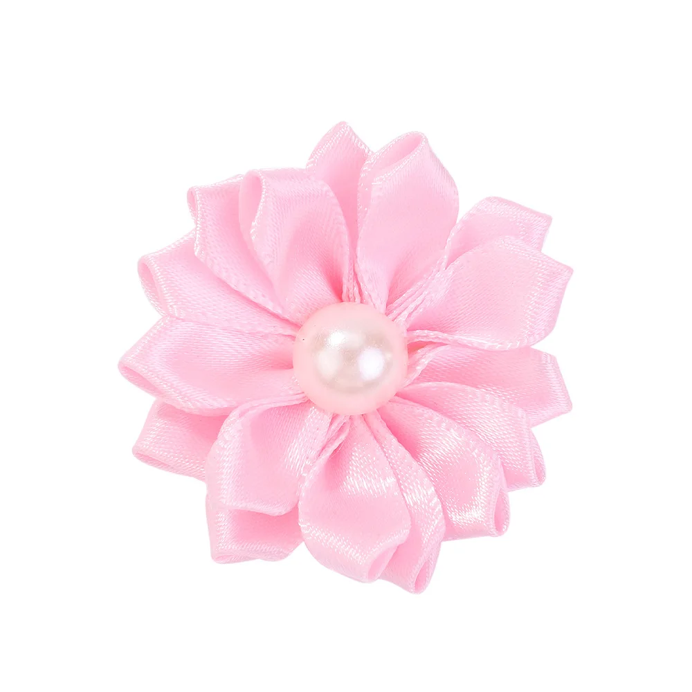 نمط جديد 1.6 بوصة للأطفال زهرة تقليد حوامل ذيل حصان مرنة مع تصميم البتلة #6