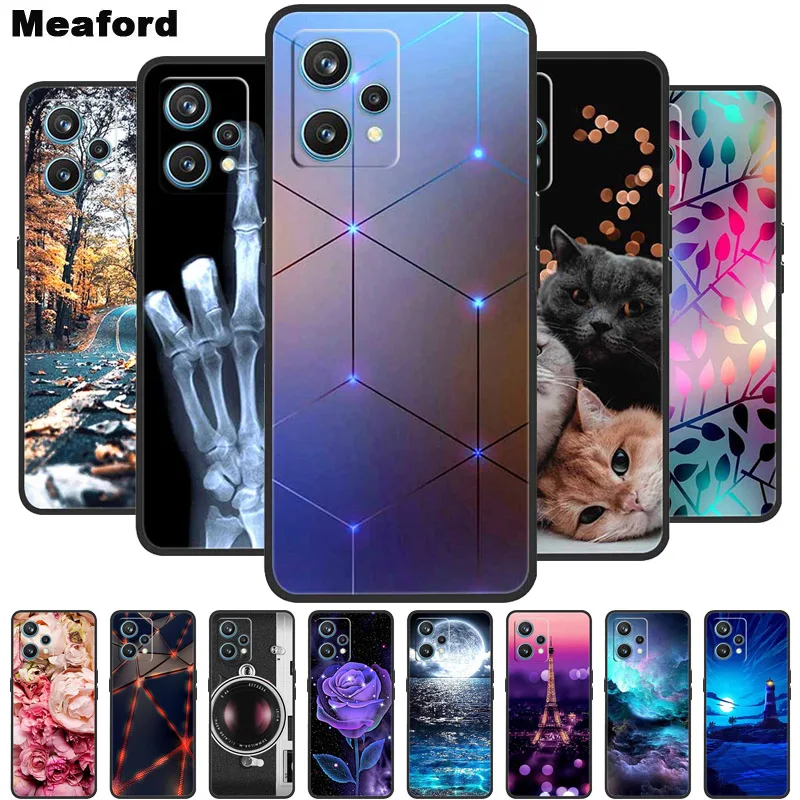 For Realme 9 Case RMX3521 Shockproof Soft silicone TPU Back Cover For Realme9 4G Phone Cases Realme 9 6.4 inch Cute Cartoon Bag