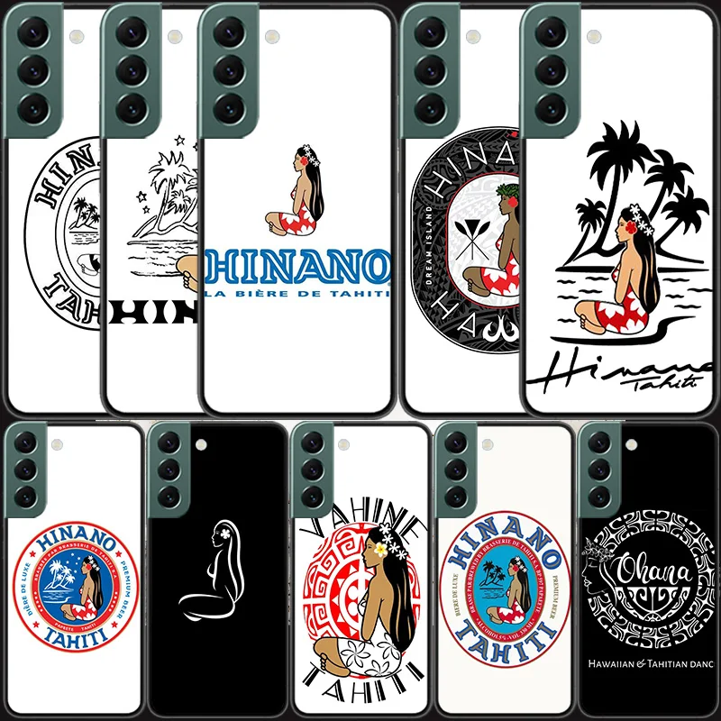H-Hinano Tahiti Girl Beach Phone Case For Samsung Galaxy S22 S25 Ultra S21 S10 Plus S26 Edge S20 S23 S24 FE Cover Silicone S