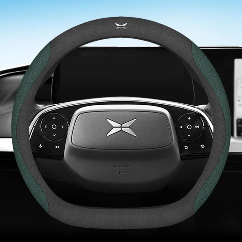 Leather Car Steering Wheel Cover for Xpeng G6 2024 Breathable Non-slip Car-styling Auto Interior Accessories