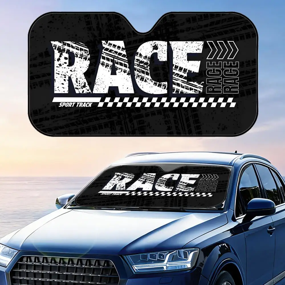 Racing Elements Sun Visor Reusable Aluminum Foil Windshield UV Protection Heat Insulation Cover Sun Visor Shade
