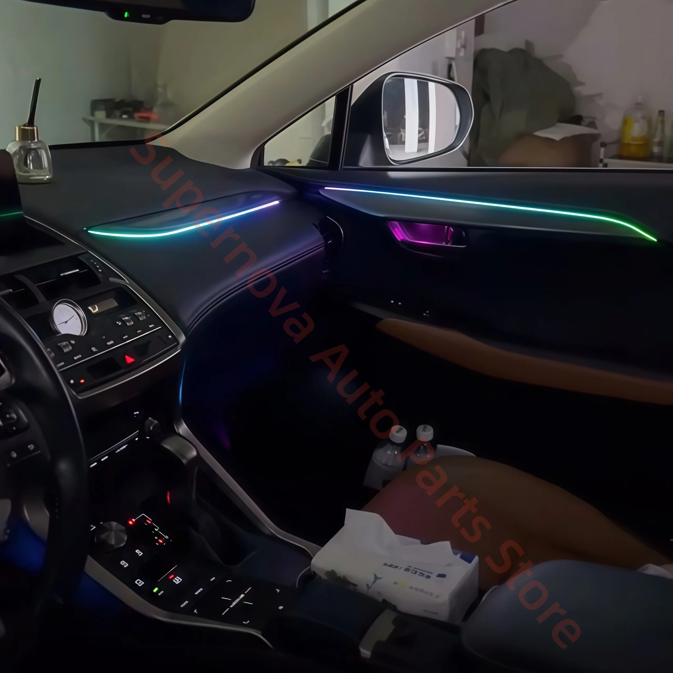 LED Ambient Light For Lexus NX 2016-2020 Automotive interior lighting upgrade Car accessories carbon fiber texture APP control
