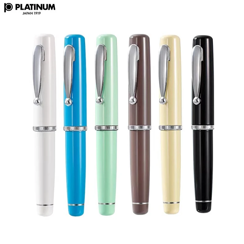 Platinum PQ-1500 Mini Pocket Fountain Pen Gift Set with 5 Ink Sac, F Nib Practice calligraphy Pens for Business Office Daily Use