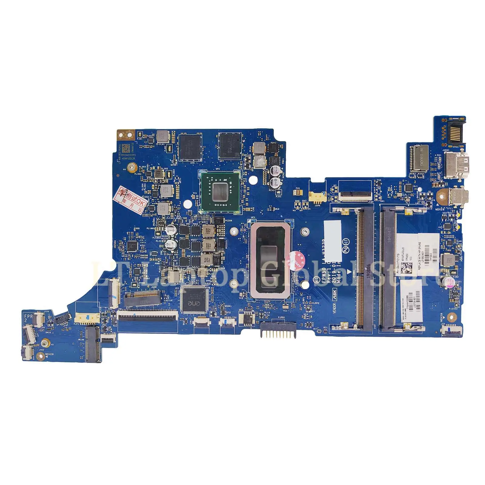 Imagem -03 - Placa-mãe La-h323p para hp Pavilion 15-dw L52005001 M13687601 L68076-601 L51985 Laptop Cpu i3 i5 i7 8th 10th Gen