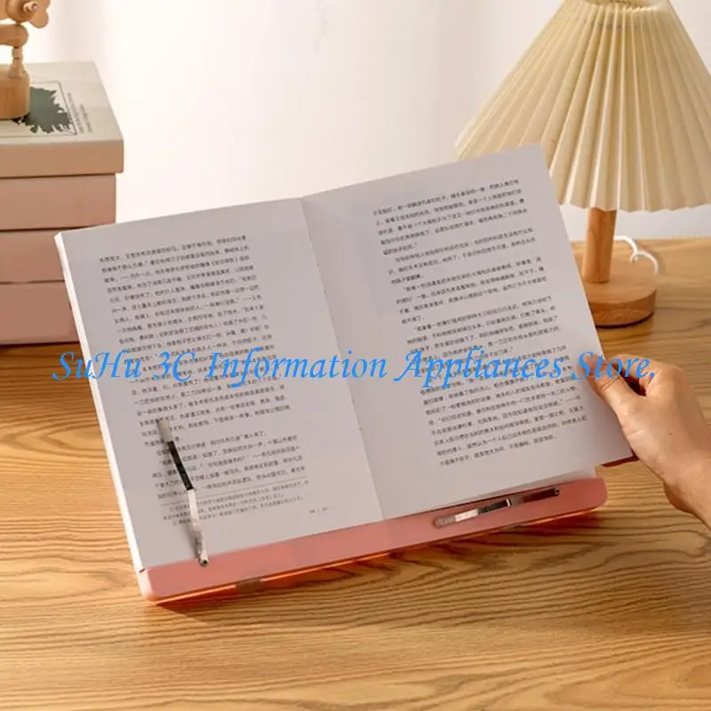  Handsfree Foldable Desk Reading Rack with Page Clips for Book and Tablet