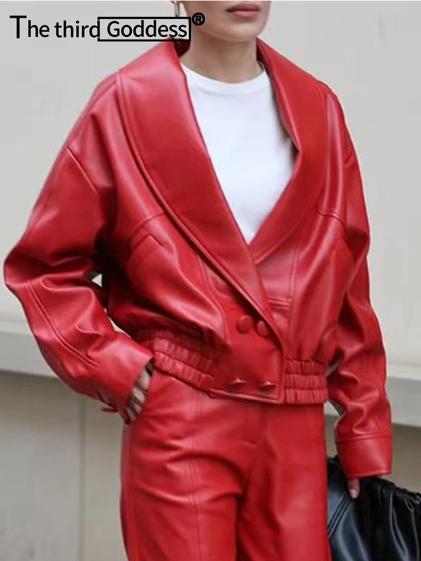 Sexy black PU leather jacket women long sleeve tops loose biker coat jackets for woman fashion casual coats cropped outerwears
