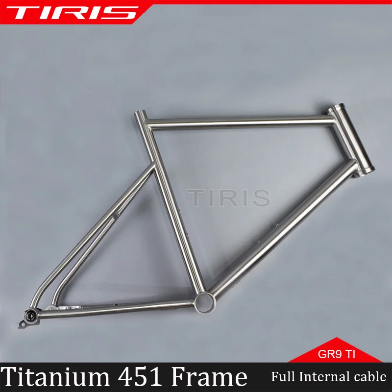 TIRIS- XL3 Titanium Small Wheel Bicycle Frame, 451 Full Internal Cable, Road Commuting and Leisure Bike, Customized Frame