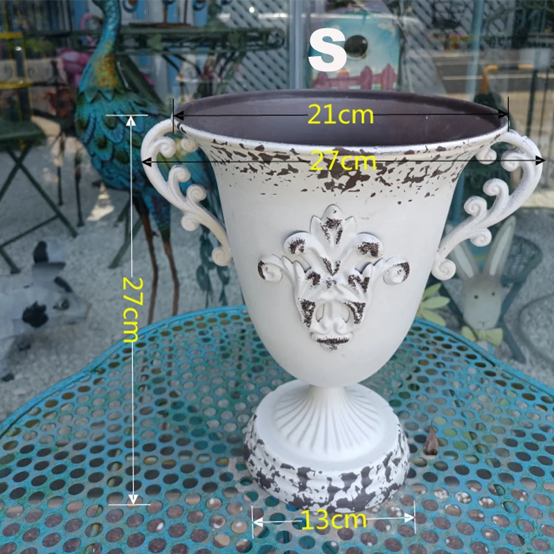 Centerpiece Vintage Champion trofeum metalowy wazon urna sadzarka dom ogród dekoracja domu