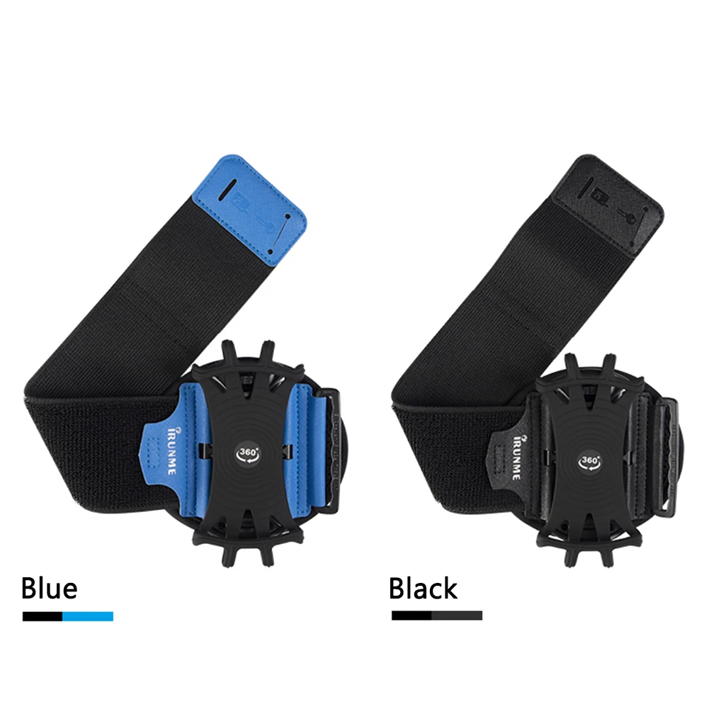 360 Degree Rotation Mobile Phone Holder Wearable Armband Wrist Case Adjustable Phone Wrist Bag Removable for Running Cycling