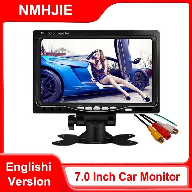 

HD 7 Inch Car Monitor Screen Rear View Camera Digital 2 Way Video Input Rearview Image 9V-36V TFT LCD Parking System