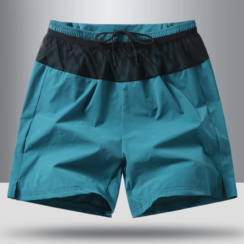 

Men's beach shorts 2025 summer new sports ice silk loose casual thin five inch mid length shorts quick drying beach pants