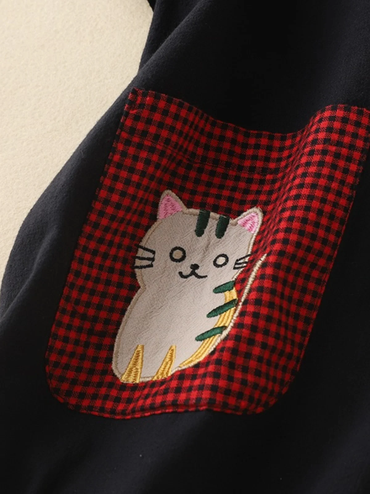 الرجعية التباين اللون المرقعة القطن الكتان ort Sve تي شيرت حجم كبير جولة Ne الكرتون التطريز المرأة الأعلى