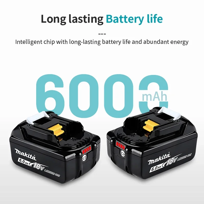 

100% Original Makita 18v 6.0ah Rechargeable Battery For Bl1830b Bl1840/Bl1840b/Bl1850/Bl1850bBl1830 Power Tools | Long-Lasting