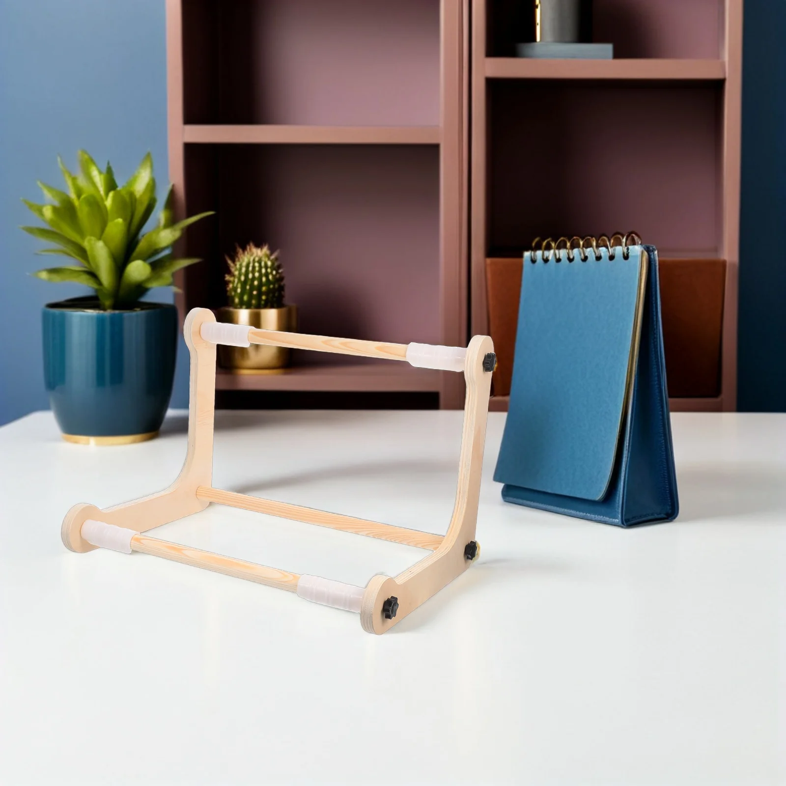 

Adjustable Cross Stitch Frame Solid Wood Embroidery Stand For Lap Or Tabletop Hands-Free Diy Needlework Holder Portable Craft