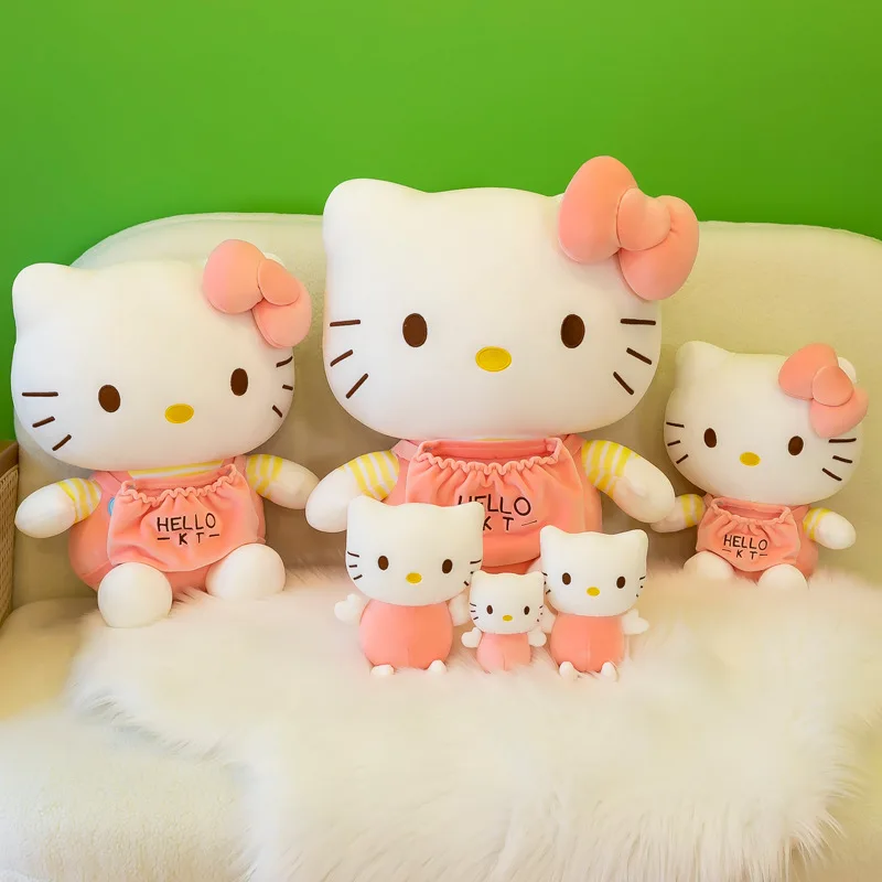 New Mother And Kids Hello Kitty Plus Doll Sanrio Toys Kt 、Kitty Cat Pacify Cartoon Figure Doll For Girls Children Christmas Gift