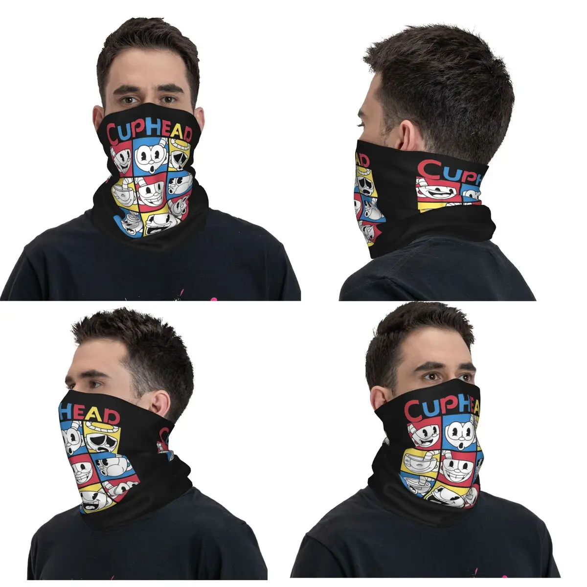 

Дизайн Cuphead, бандана, гетры с принтом, маска, шарф, многофункциональный велосипедный шарф для мужчин, женщин, взрослых, ветрозащитный