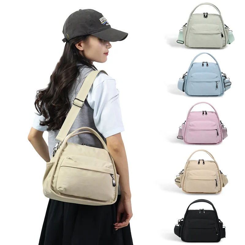 

Women's lightweight waterproof Oxford cloth large capacity multi-pocket women's crossbody bag one shoulder carry commuting