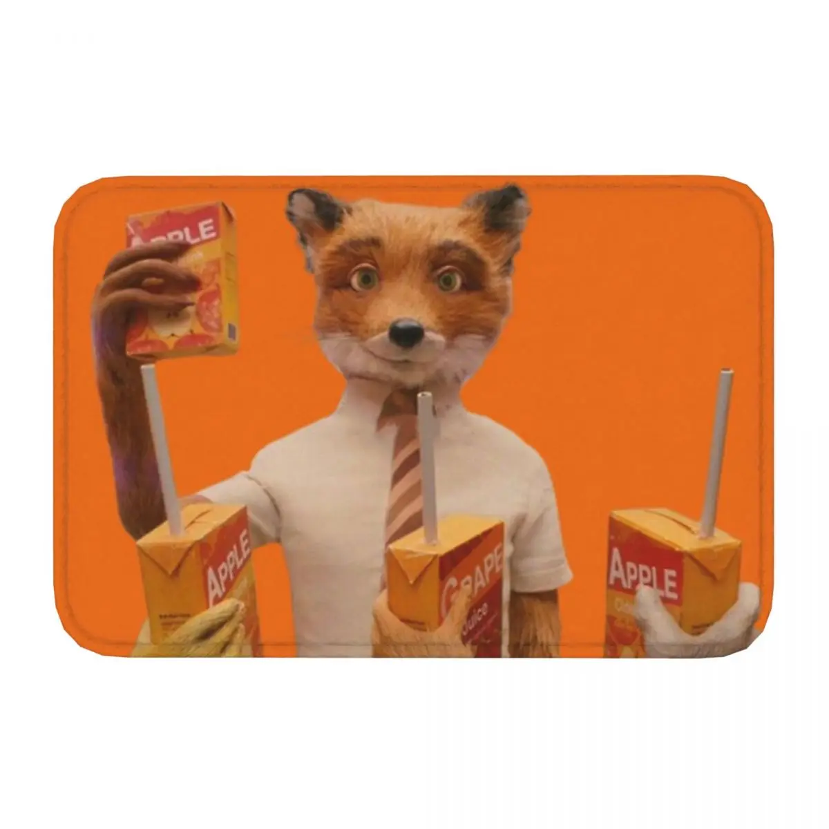 Fantastic Mr. Fox Non-slip Doormat Juice Living Room Bedroom Mat Outdoor Carpet Flannel Pattern Decor