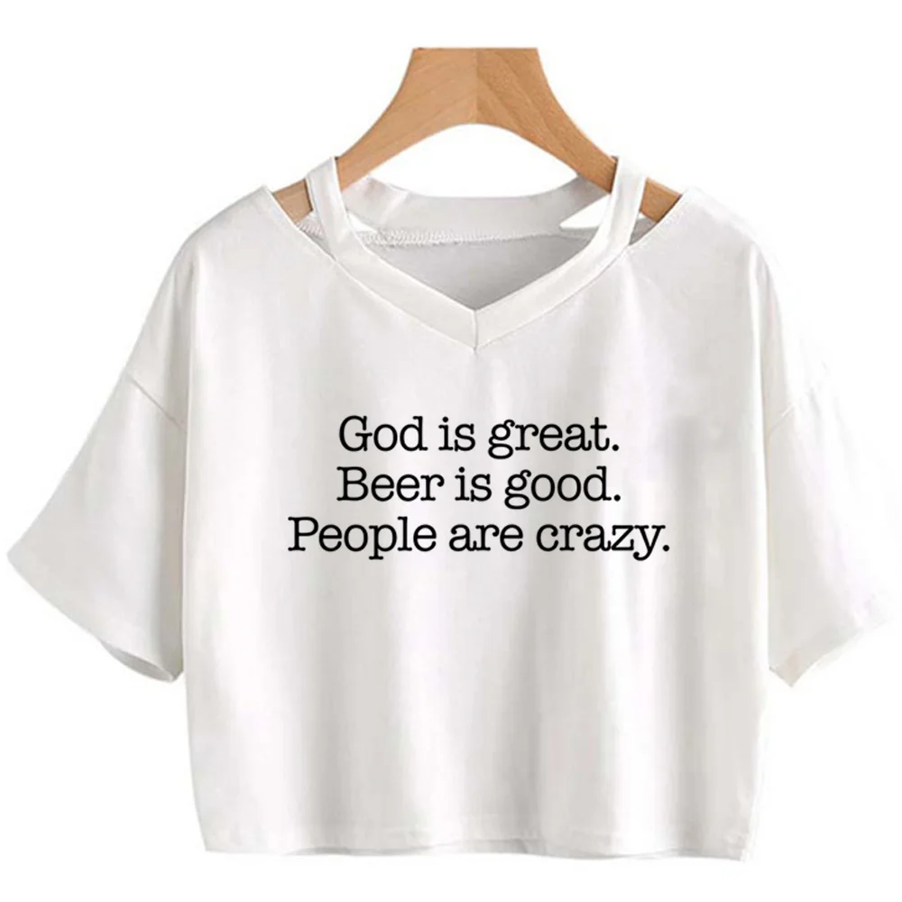 

God Tee women manga summer streetwear Tee female comic funny graphic clothes