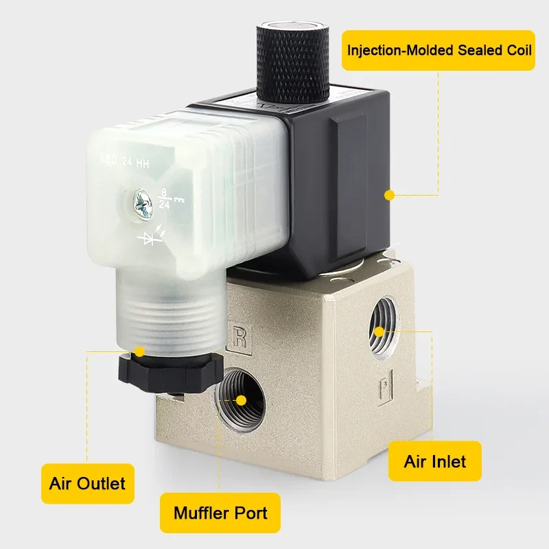 NEW Type VT317 Series 3-Way Vacuum Solenoid Valve VT317-5G-02 VT317V-5DZ-02 High Frequency Negative Pressure VT317-4G/4D/4DZ-02