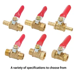 Brass Barbed ball valve Male FemleThread 1/8 3/8 1/4 1/2 Copper Pipe Fitting Coupler Adapter Connector Joint 8/10/12mm Hose Barb