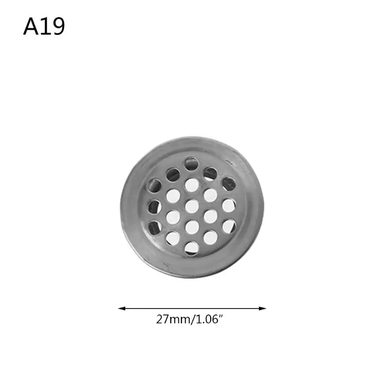 Orificio ventilación acero inoxidable, rejilla ventilación con forma redonda, agujeros malla ventilación, envío