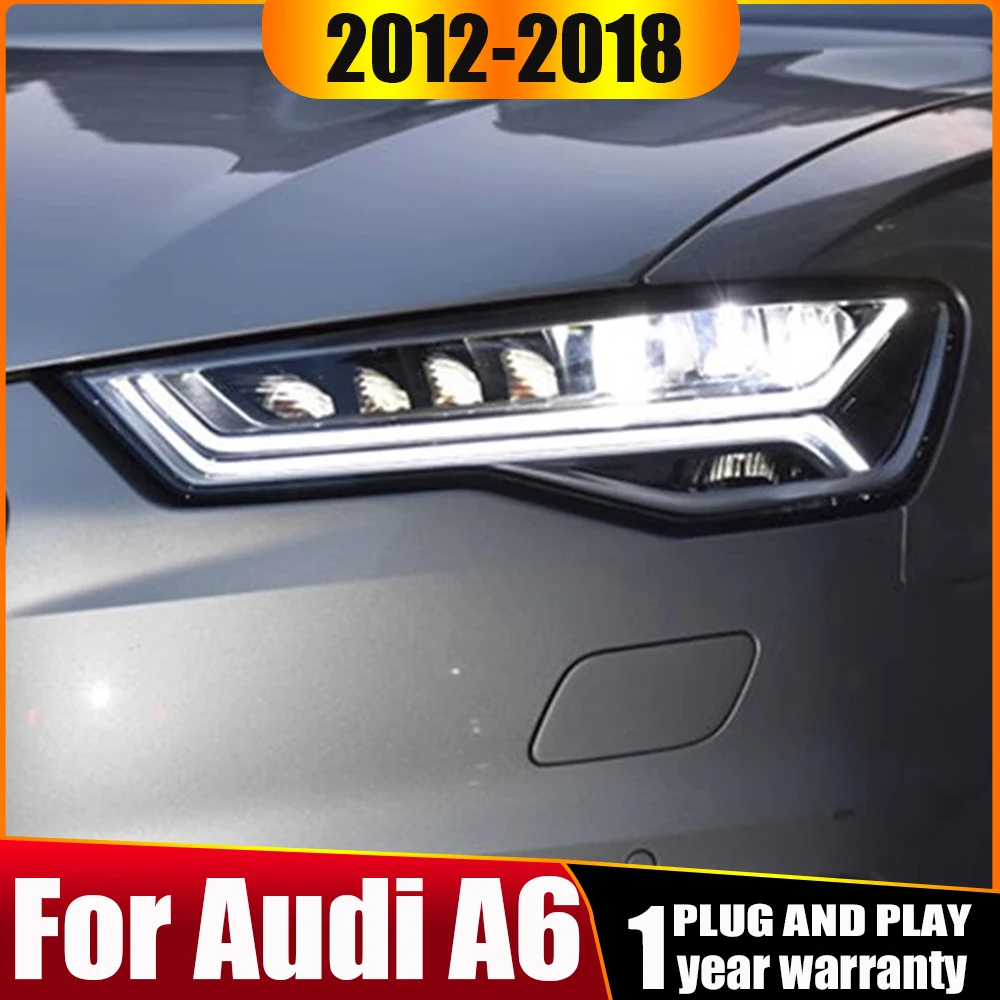 

Suitable for Audi A6L C7 12-18 headlight assembly modified LED matrix headlights full LED daytime running lights