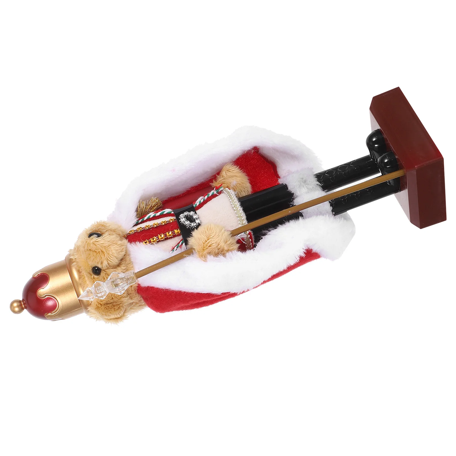 

Christmas Nutcracker Bear Decoration Green Plastic Soldier Ornament Holiday Xmas Shelf Centerpiece Table Decor