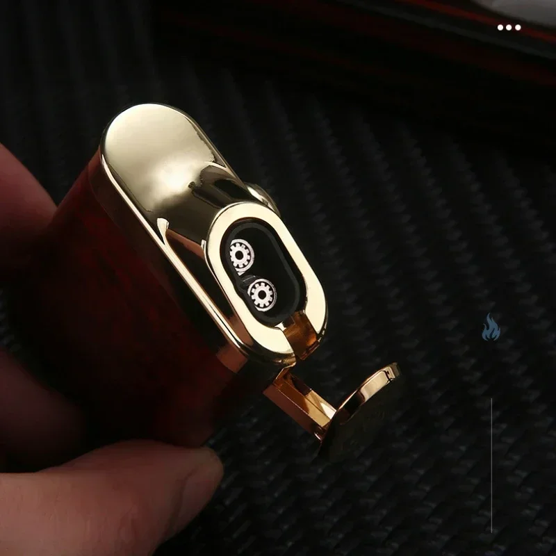 HONEST الراقية السيجار ولاعة خاصة البيوتان نفخ الحقن المباشر يندبروف المعادن الروك آلة الإبداعية صديقها هدية #5