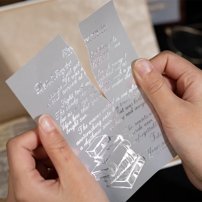 Bronzing Phrase Scrapbooking Material Paper Vintage Small Talk Sticker Junk Journal Planner Stationery DIY Scrapbooking Decor