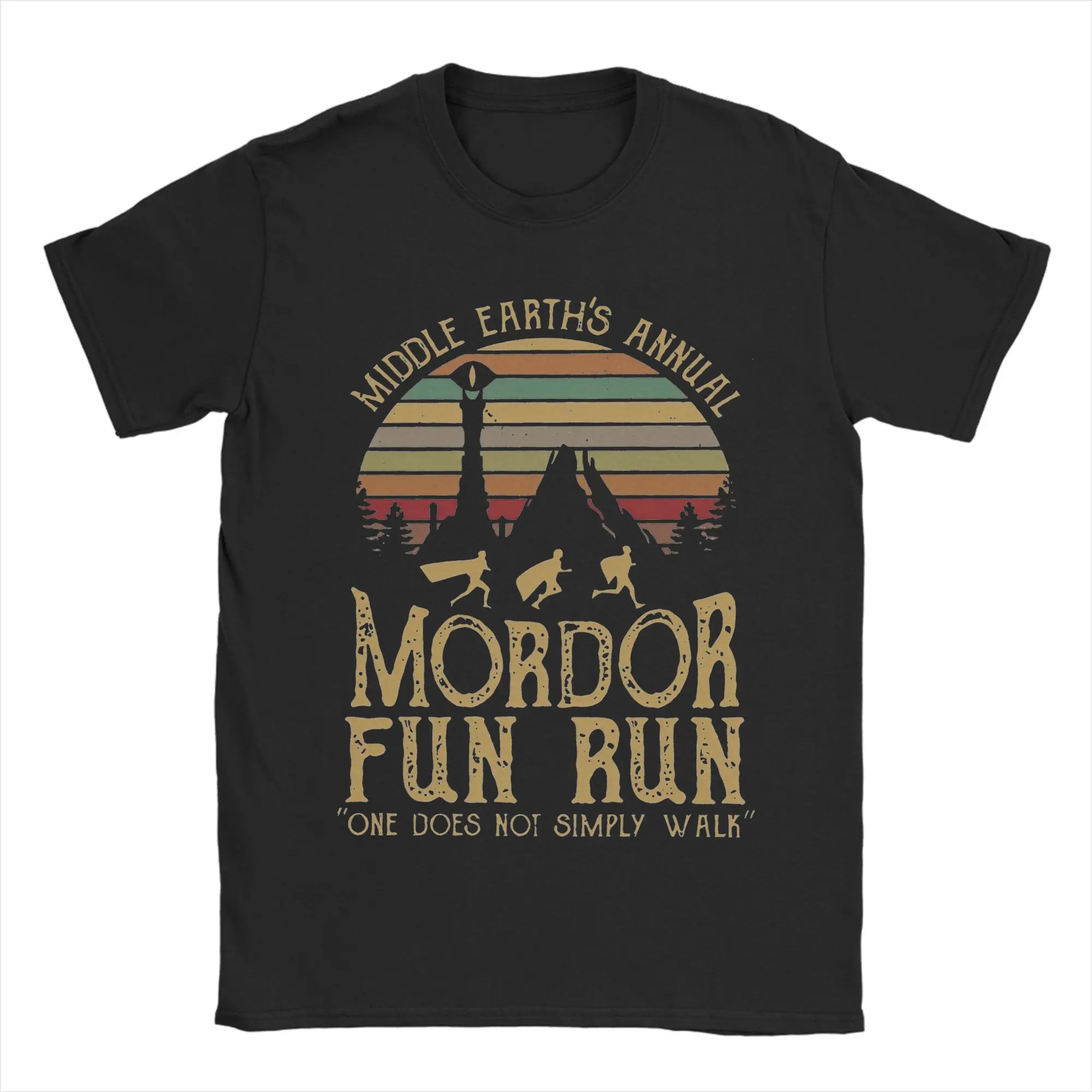 Men's Mordor L-Lords of the R-Rings T Shirts  100% Cotton Clothing Funny Short Sleeve O Neck Tee Shirt Plus Size T-Shirt