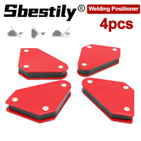 4pcs Welding Magnet Hanging Tool 45/90/135 Degrees 9LBS Arrow Clamp Magnetic Clamp for Welding Positioner Locator Tools