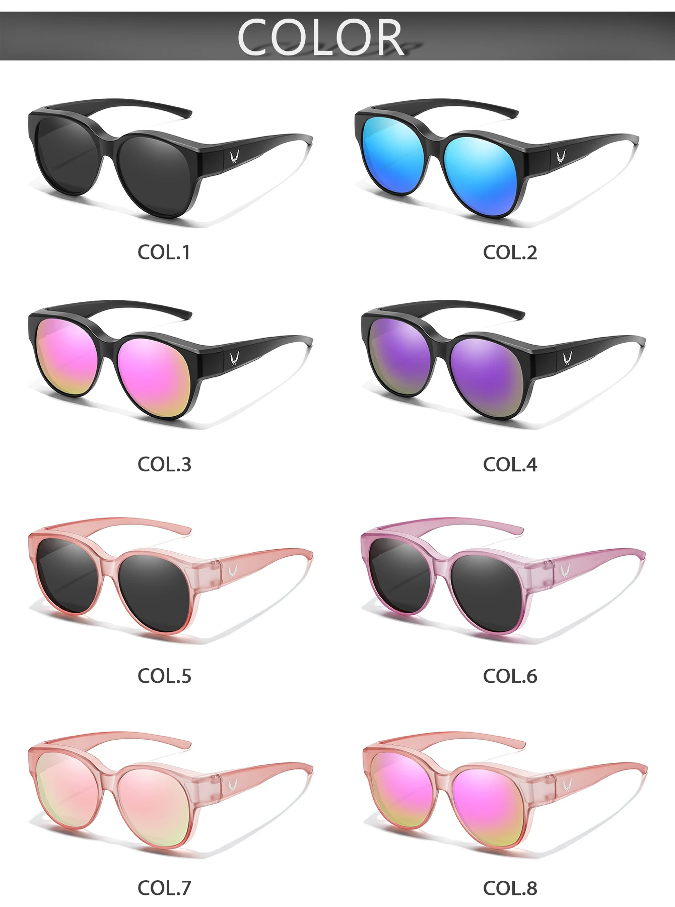 Modische Überbrille für Kurzsichtige mit Mehrfachrahmen UV-Schutz für Outdoor-Sportarten wie Wandern, Angeln und Radfahren – Detail 3