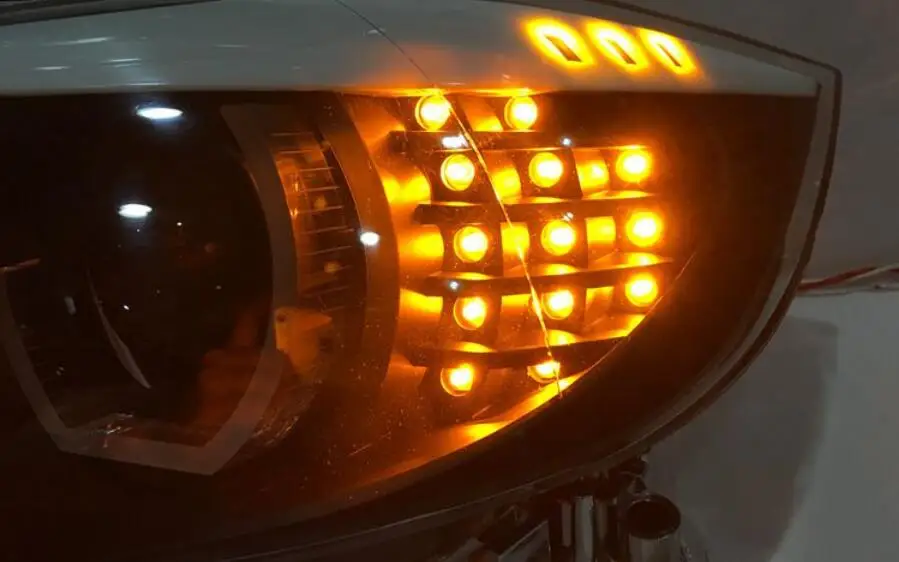 Bumper lamp for E90 Headlight 2008~2011year,318i 320i 325i Head Lamp Auto LED DRL hi/lo Beam HID Xenon bi xenon lens