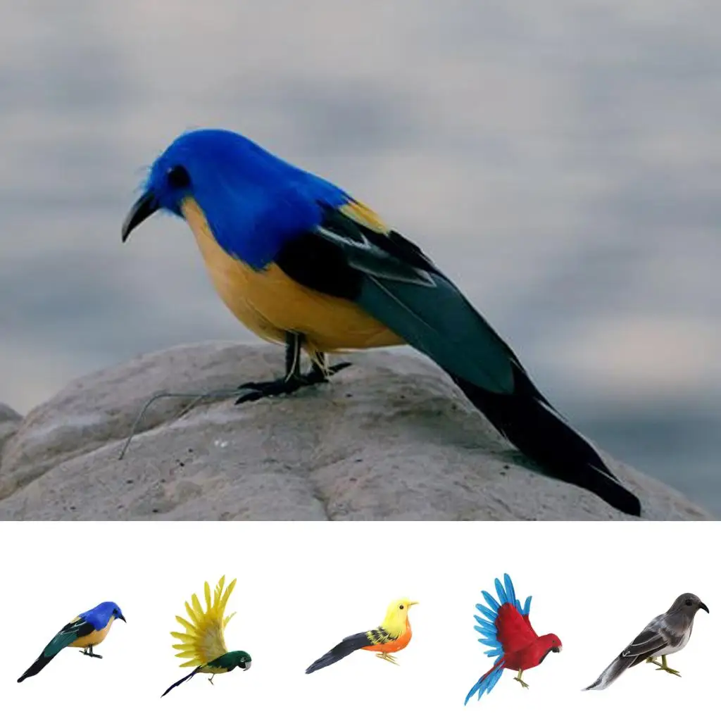 Simulation Ornaments Artificial Birds Model Decor feather type bird