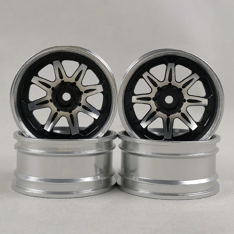 3/6/9/12mm Offset 4pcs CNC Machined Aluminum Wheels Rims 1/10 Scale RC Car On-road Drift Touring Model Hobby