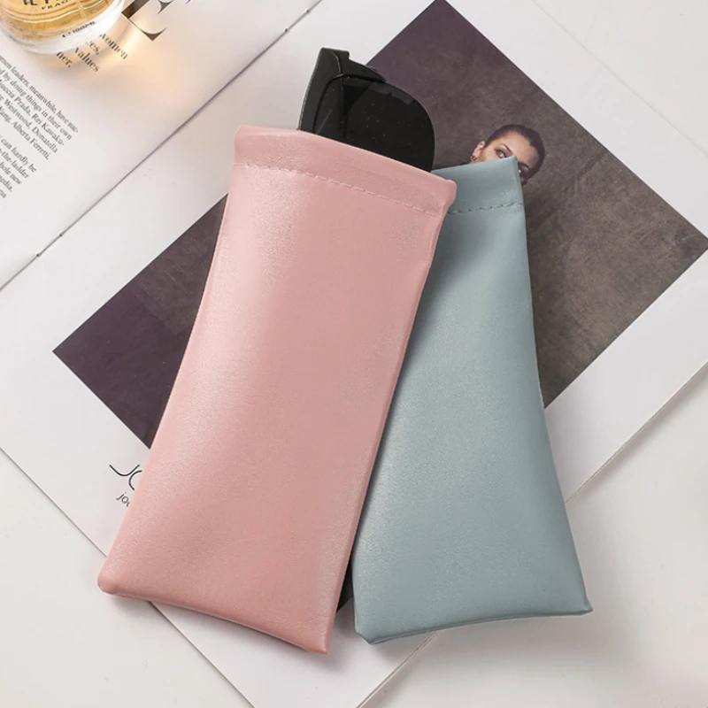 2pcs Automatic Closed Sunglasses Case PU Leather Glasses Storage Bag Waterproof Glasses Protective Cover Eyewear Storage Bag