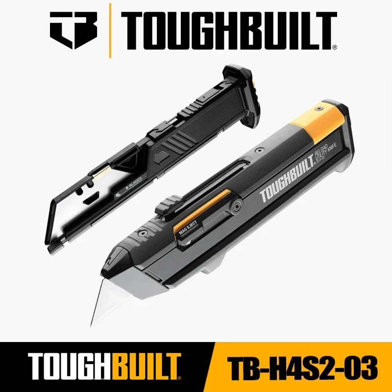 Toughbuilt Tb-h4s203 Recarga Faca Utilitária com Lâminas Revistas Ferramentas Manuais Ferramentas de Precisão Faca Toughbuilt Tb-h4s2-03-r