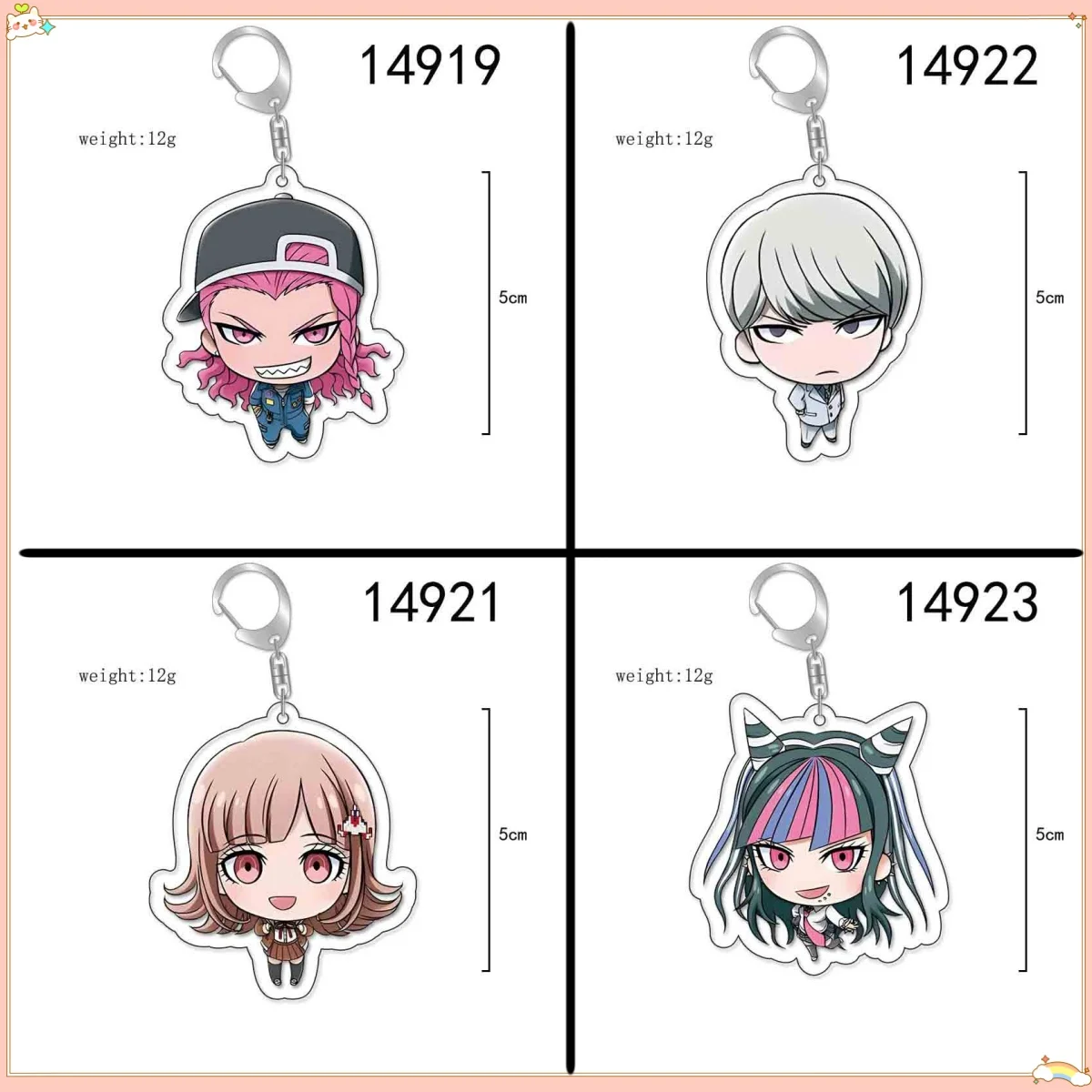 Anime Danganronpa V3 portachiavi 6cm Dangan Ronpa acrilico portachiavi accessori ciondolo per uomo donna borsa portachiavi regalo