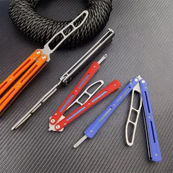 NEW Training Balisong Portable Butterfly Knife Foldable Pocket Flail Knife Uncut Blade Outdoor EDC Games Knife Men’s Gift