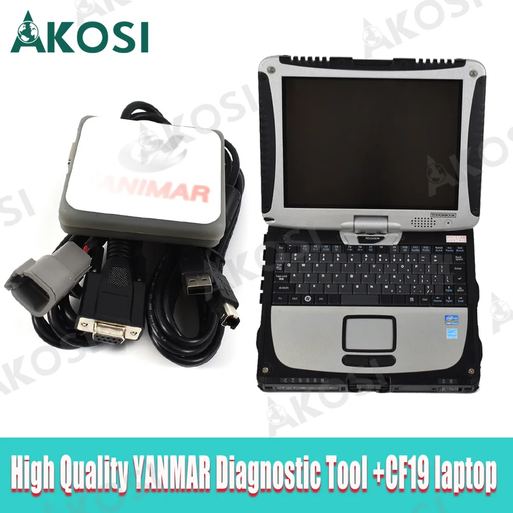 High Quality Yanmar Diagnostic Tool For Yanmar Diesel  Engine Excavator Tractor Marine Generator Diagnostic Tool and CF19 laptop