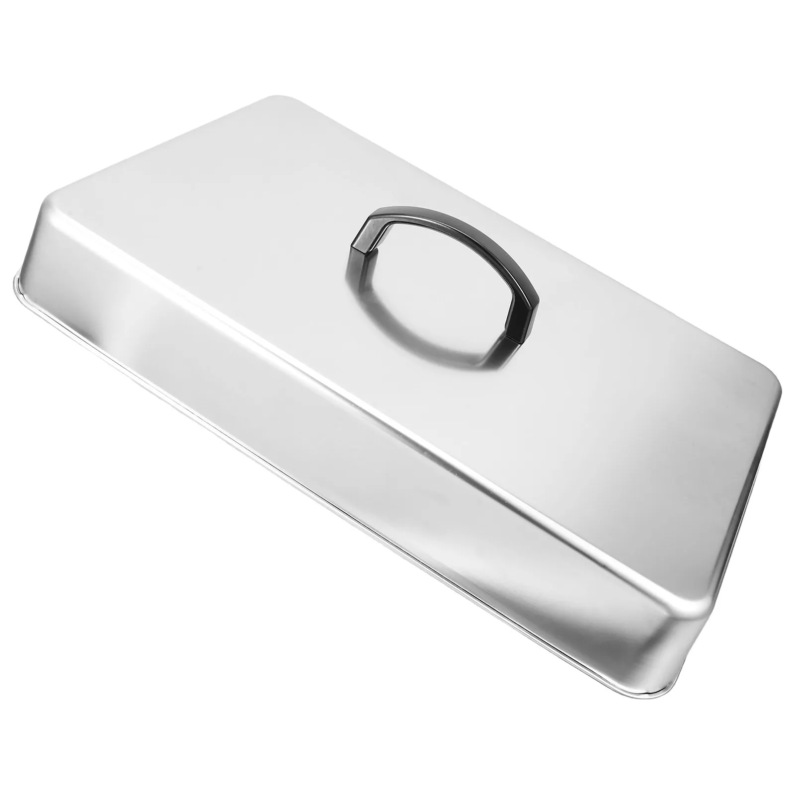 Cubierta Rectangular de Acero Inoxidable Resistente para Asar, se Ajusta Perfectamente a la Plancha, Ideal para Derretir Queso, Cocinar al Vapor, Verduras y Alimentos