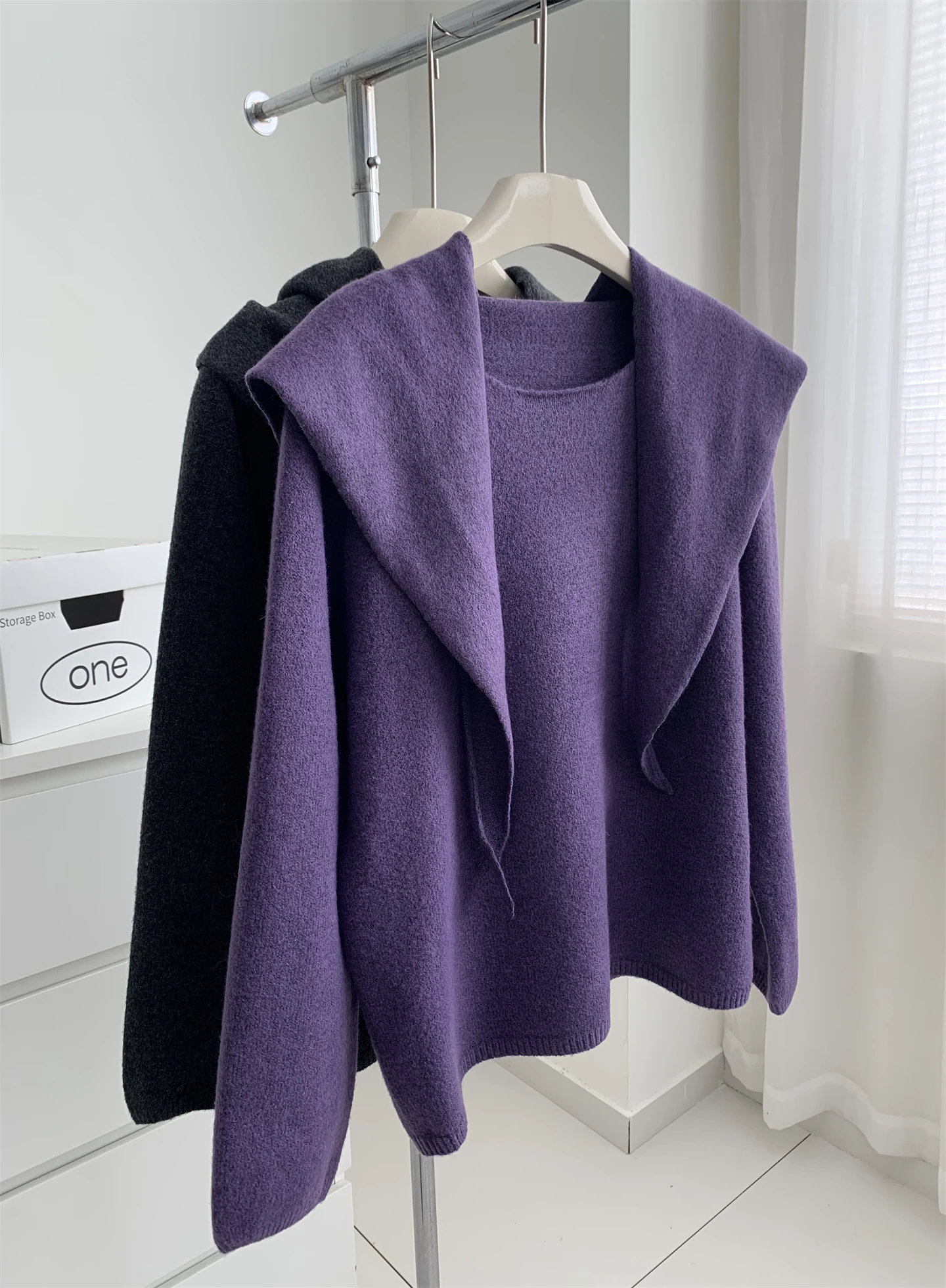 

Женский пуловер в корейском стиле с шалью, осень-зима, свободный повседневный свитер с круглым вырезом и длинными рукавами, классический толстый теплый шикарный трикотаж