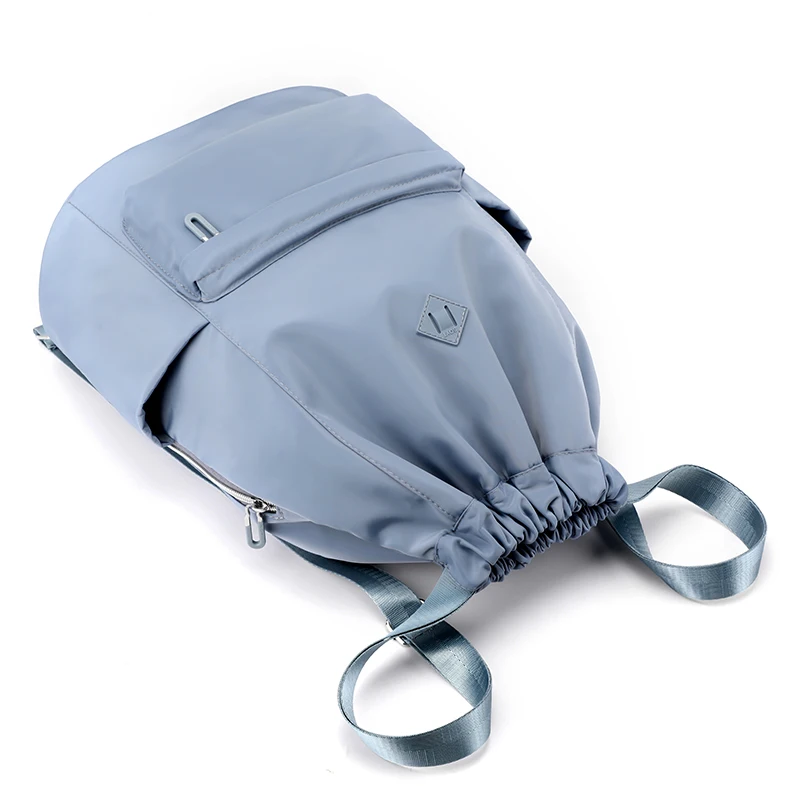 Mochila con cordón para mujer, morral escolar de tela duradera de alta calidad, gran capacidad, a la moda