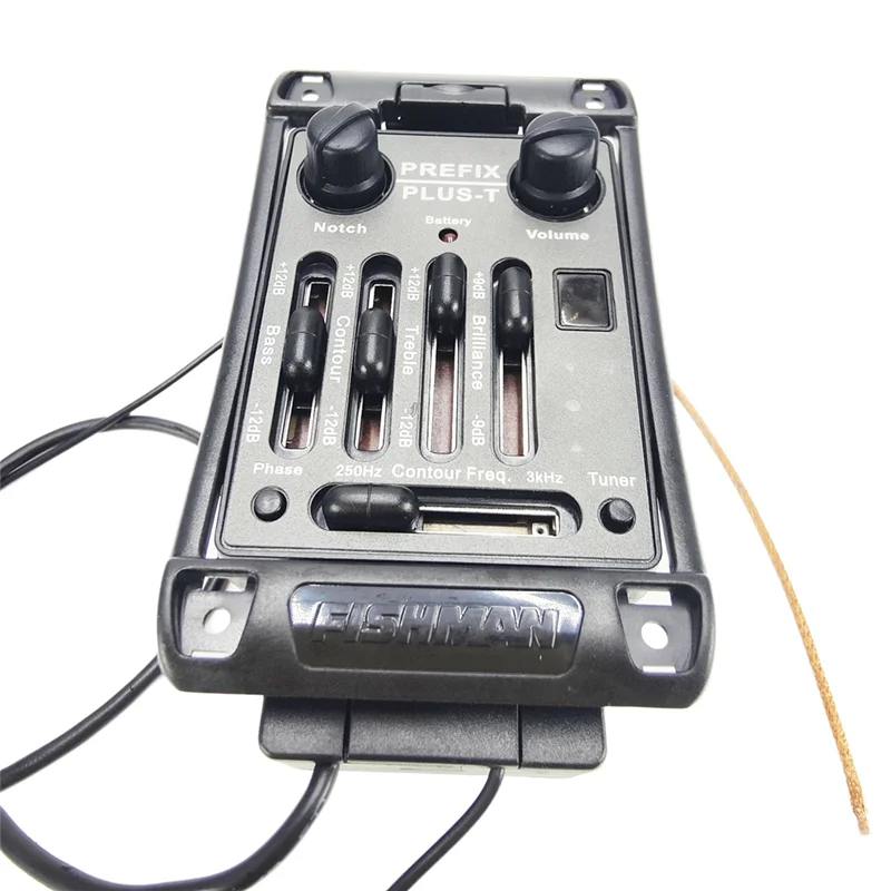 

A48F-Guitar Pickups Prefix Plus-T Onboard Preamp Matrix Acoustic Pickup EQ Equalizer With Tuner Soft Piezo