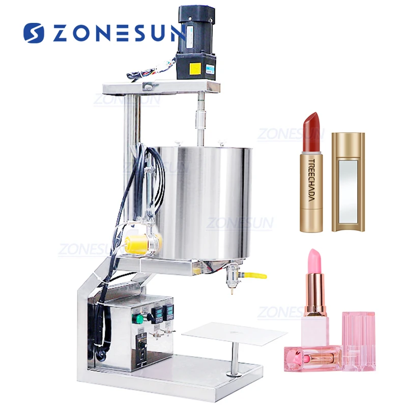 ZONESUN ZS-GTK20 Manual Cosmetic Lipstick Filling Machine With Mixing Heater Hopper