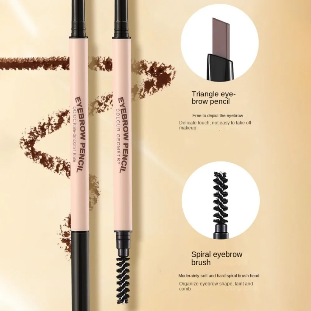 Professioneller, wasserfester, matter Augenbrauenstift mit zwei Spitzen und Pinsel. Augenbrauenstift-Tönung. Langlebiges, nicht verschmierendes Augenbrauen-Make-up